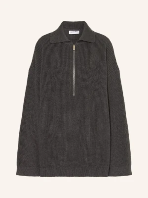 Black Palms Sweter Typu Troyer Oversized Khala grau