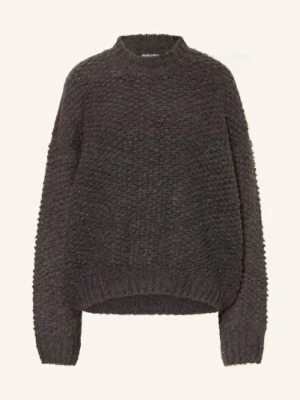 Black Palms Sweter Z Alpaki Corsetta grau