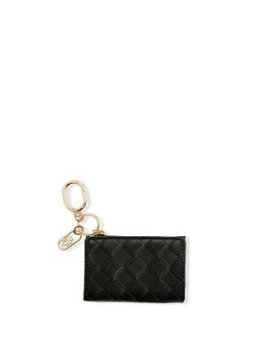 Black Woven Składane etui na karty z brelokiem Victoria's Secret