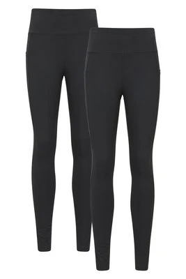 Blackout legginsy damskie z wysokim stanem — opakowanie zbiorcze - Black Mountain Warehouse