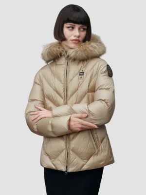 BLAUER Alicia Beżowa kurtka damska Short Jackets, Rozmiar XL Blauer USA