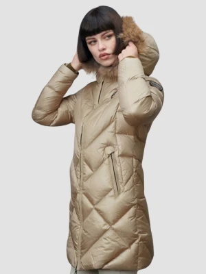 BLAUER Beżowa damska kurtka Althea Raincoat Long Jackets, Rozmiar L Blauer USA