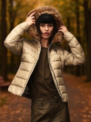 BLAUER Beżowa damska kurtka Arcadia Short Jackets, Rozmiar S Blauer USA