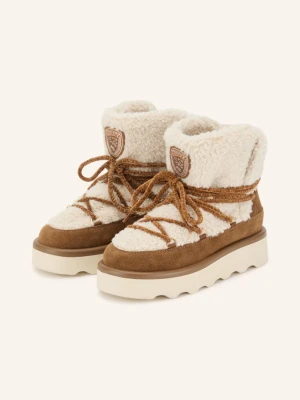 Blauer Botki Sznurowane Dyole beige