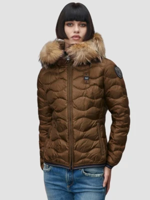 BLAUER Brązowa damska kurtka Aldie Short Jackets, Rozmiar XL Blauer USA