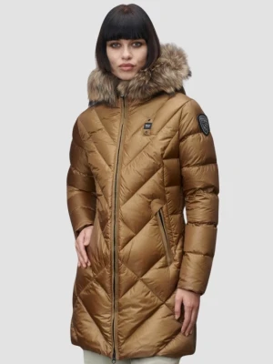 BLAUER Brązowa damska kurtka Althea Raincoat Long Jackets, Rozmiar S Blauer USA