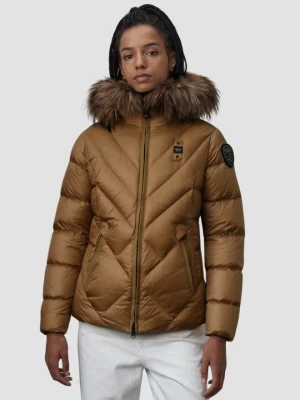 BLAUER Brązowa kurtka damska Alicia Short Jackets, Rozmiar XL Blauer USA