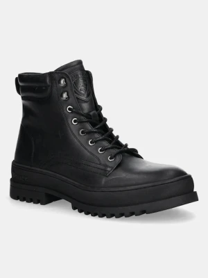 Blauer buty skórzane IUKA męskie kolor czarny F5IUKA01/LEA