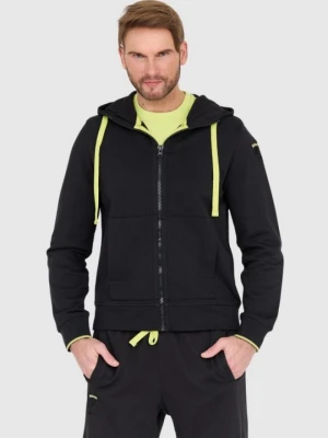 BLAUER Czarna męska rozpinana bluza z kapturem, Rozmiar M Blauer USA