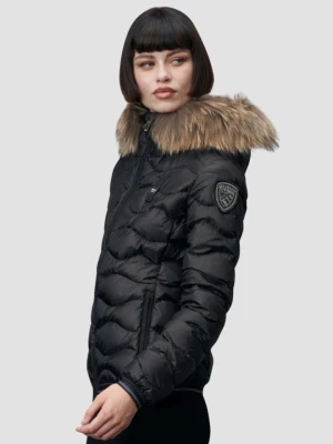 BLAUER Czarna pikowana damska kurtka Aldie Short Jackets, Rozmiar XL Blauer USA