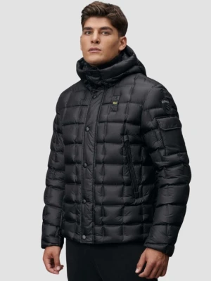 BLAUER Czarna pikowana męska kurtka Caspar Short Jackets, Rozmiar M Blauer USA
