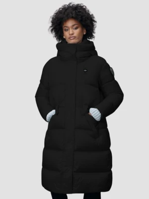 BLAUER Czarny damski płaszcz Lena Raincoat Long Jackets, Rozmiar L Blauer USA
