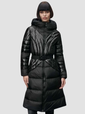 BLAUER Czarny damski płaszcz Quincy Raincoat Long Jackets, Rozmiar M Blauer USA