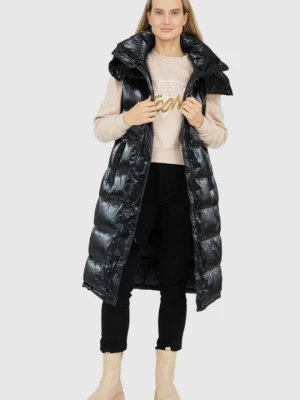 BLAUER Długi błyszczący bezrękawnik puchowy damski Erika, Rozmiar L Blauer USA