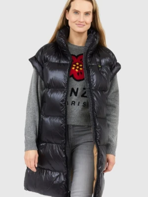 BLAUER Długi czarny bezrękawnik damski Daisy, Rozmiar L Blauer USA
