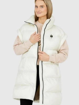 BLAUER Ecru długi bezrękawnik damski Daisy, Rozmiar L Blauer USA