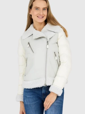 BLAUER Gołębi kożuch damski z pikowanymi rękawami, Rozmiar S Blauer USA