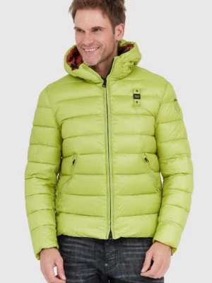 BLAUER Jasnozielona puchowa kurtka męska Virgil z kapturem, Rozmiar 3XL Blauer USA