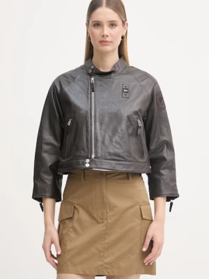 Blauer kurtka damska skórzana LORETTE