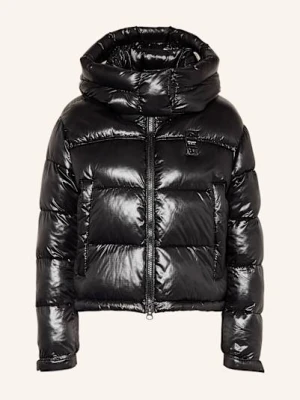 Blauer Kurtka Pikowana Gloria Z Odpinanym Kapturem schwarz