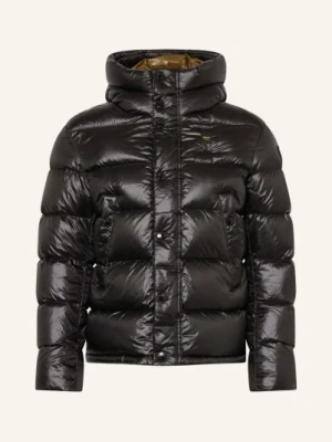Blauer Kurtka Puchowa Clipper schwarz