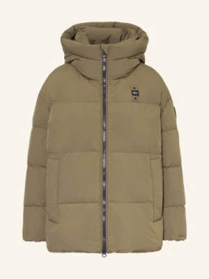 Blauer Kurtka Puchowa Napier gruen