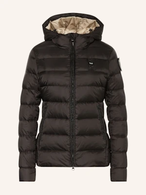 Blauer Kurtka Puchowa schwarz