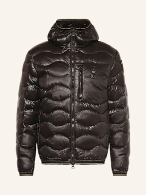 Blauer Kurtka Puchowa Wave schwarz