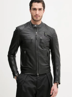 Blauer kurtka skórzana CROSSLAND