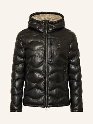 Blauer Kurtka Skórzana Drohan schwarz