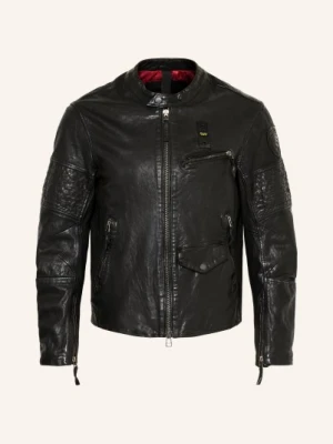 Blauer Kurtka Skórzana Elmer schwarz