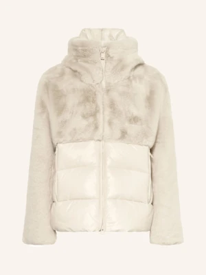 Blauer Kurtka Ze Sztucznego Futra Fanevil Z Mieszanki Materiałów weiss