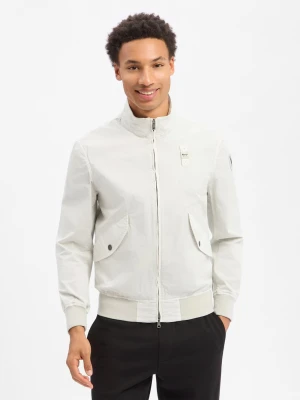 Blauer Męska kurtka bomber - Badger Dyed Mężczyźni Bawełna szary jednolity,