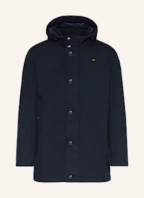 Blauer Parka Puchowa Chester Z Odpinanym Kapturem blau