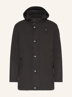 Blauer Parka Puchowa Chester Z Odpinanym Kapturem schwarz