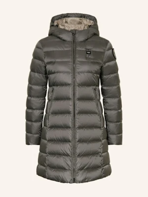 Blauer Płaszcz Puchowy Agnes grau