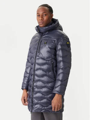 Blauer Płaszcz zimowy Impermeabile 25WBLUK03068 Granatowy Regular Fit