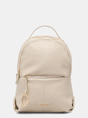 Blauer plecak damski z imitacji skóry