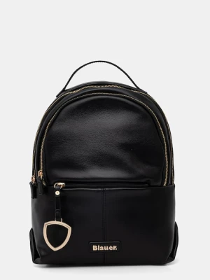 Blauer plecak damski z imitacji skóry