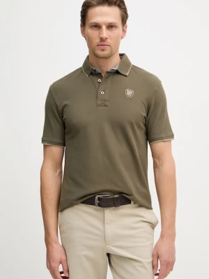 Blauer polo męskie bawełniane DAMON