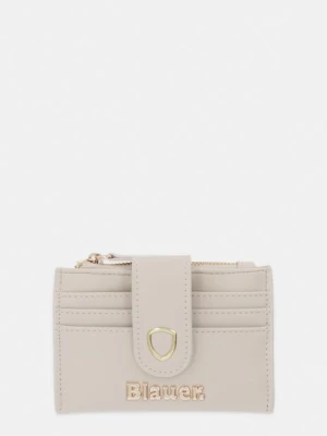 Blauer portfel damski z imitacji skóry