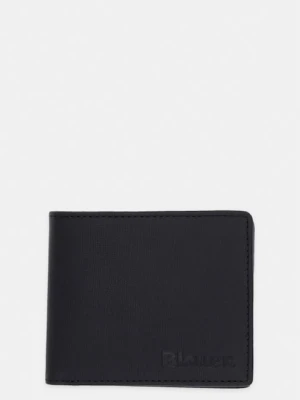 Blauer portfel męski skórzany