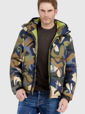 BLAUER Puchowa kurtka męska Perry w moro, Rozmiar L Blauer USA