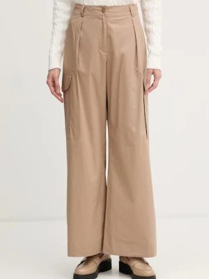 Blauer spodnie cargo damskie bawełniane CARYLL