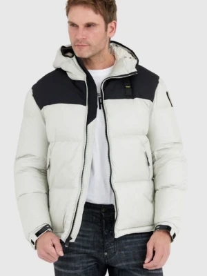 BLAUER Szara kurtka męska Cooper z logo na kapturze, Rozmiar XXL Blauer USA