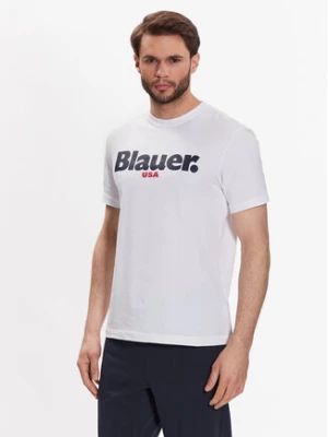 Blauer T-Shirt 23SBLUH02104 004547 Biały Regular Fit
