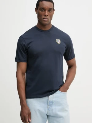 Blauer t-shirt bawełniany FAXON