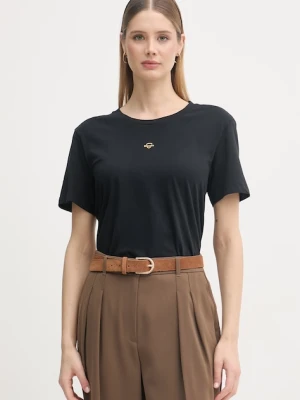 Blauer t-shirt damski bawełniany PUMPIES