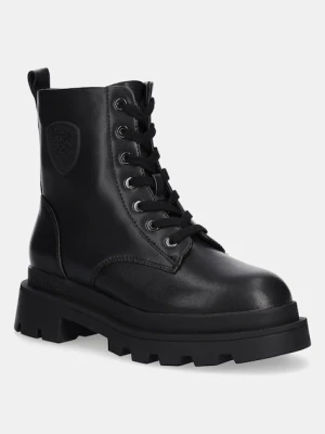 Blauer workery KIMMEL damskie kolor czarny na płaskim obcasie F5KIMMEL04/LEP