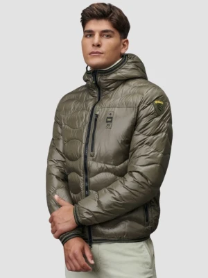 BLAUER Zielona męska kurtka Wave Short Jackets, Rozmiar 3XL Blauer USA